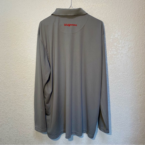 Walgreens Polo Men’s 2XL Employee Work Uniform Grey Long Sleeve Shirt Workwear - Picture 3 of 10